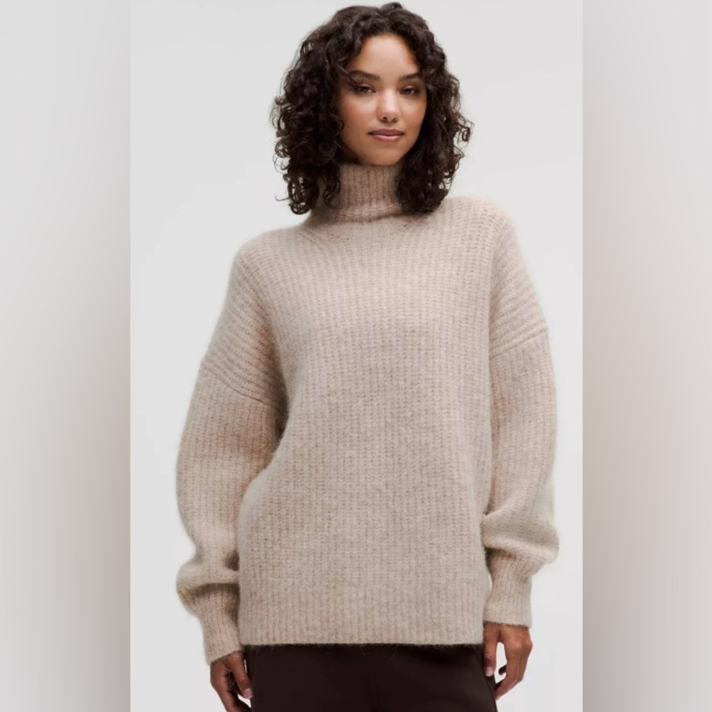 Lululemon Alpaca Wool Blend Funnel Neck Sweater